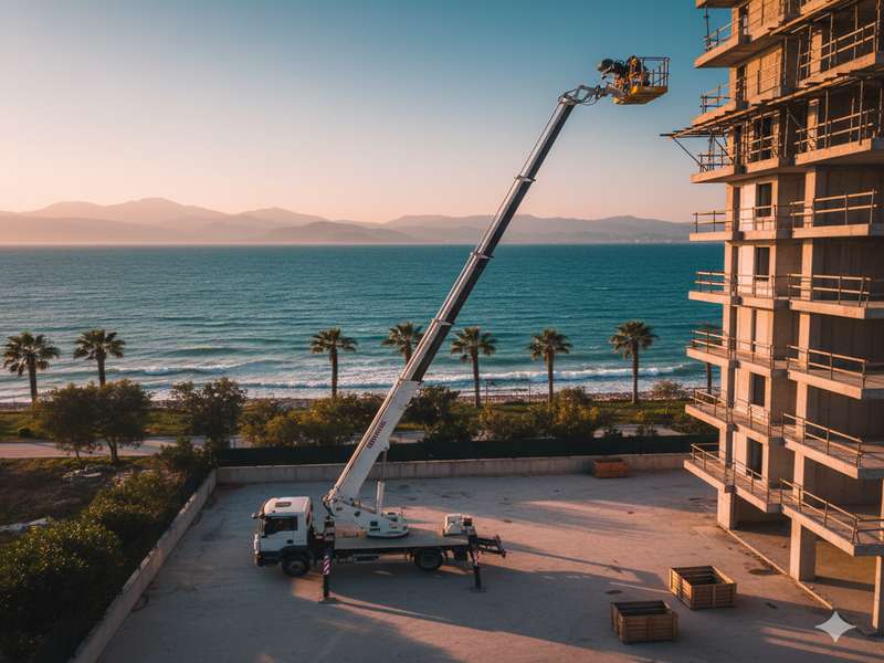 Antalya Sepetli Vinç Kiralama: Güvenli Yükseklik Erişimi